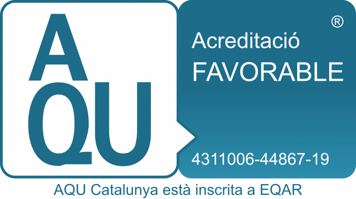 Segell AQU Màster universitari en Formació del Professorat d'ESO i Batxillerat, FP i Ensenyament d'Idiomes (especialitat Educació Física)