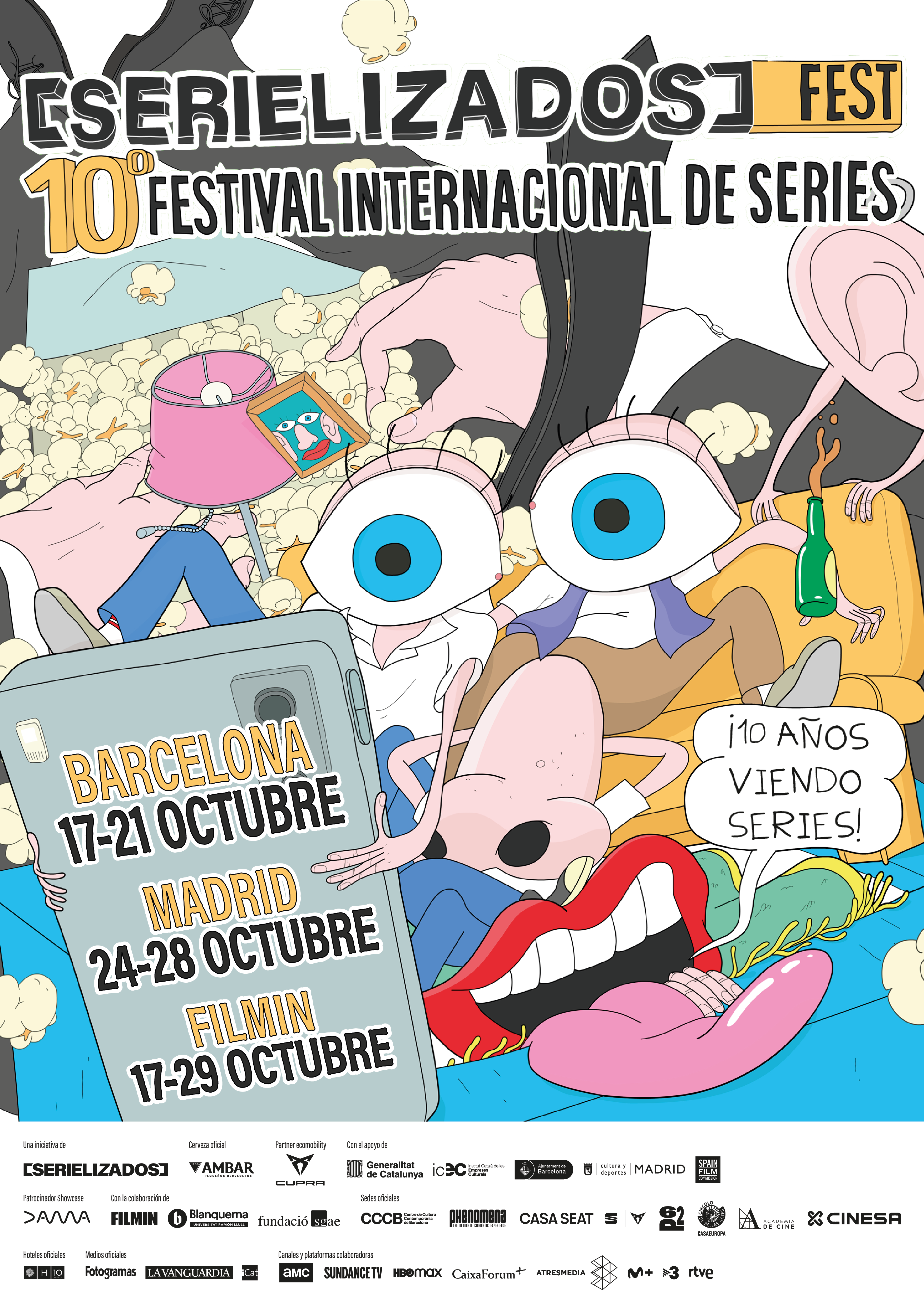 Cartel 10a edición de Serielizados Fest