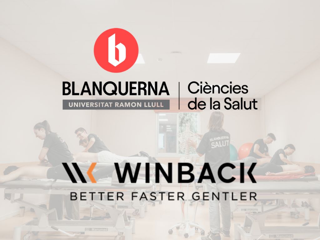 collage de logo entre la Facultat de Ciències de la Salut i Winback