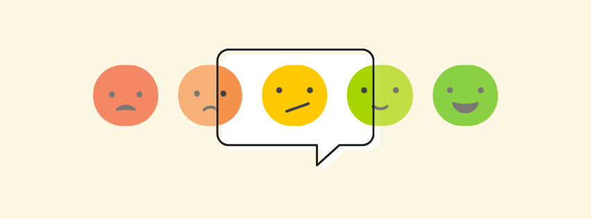 emoticones que reflexen el nivell de satisfacció de l'usuari