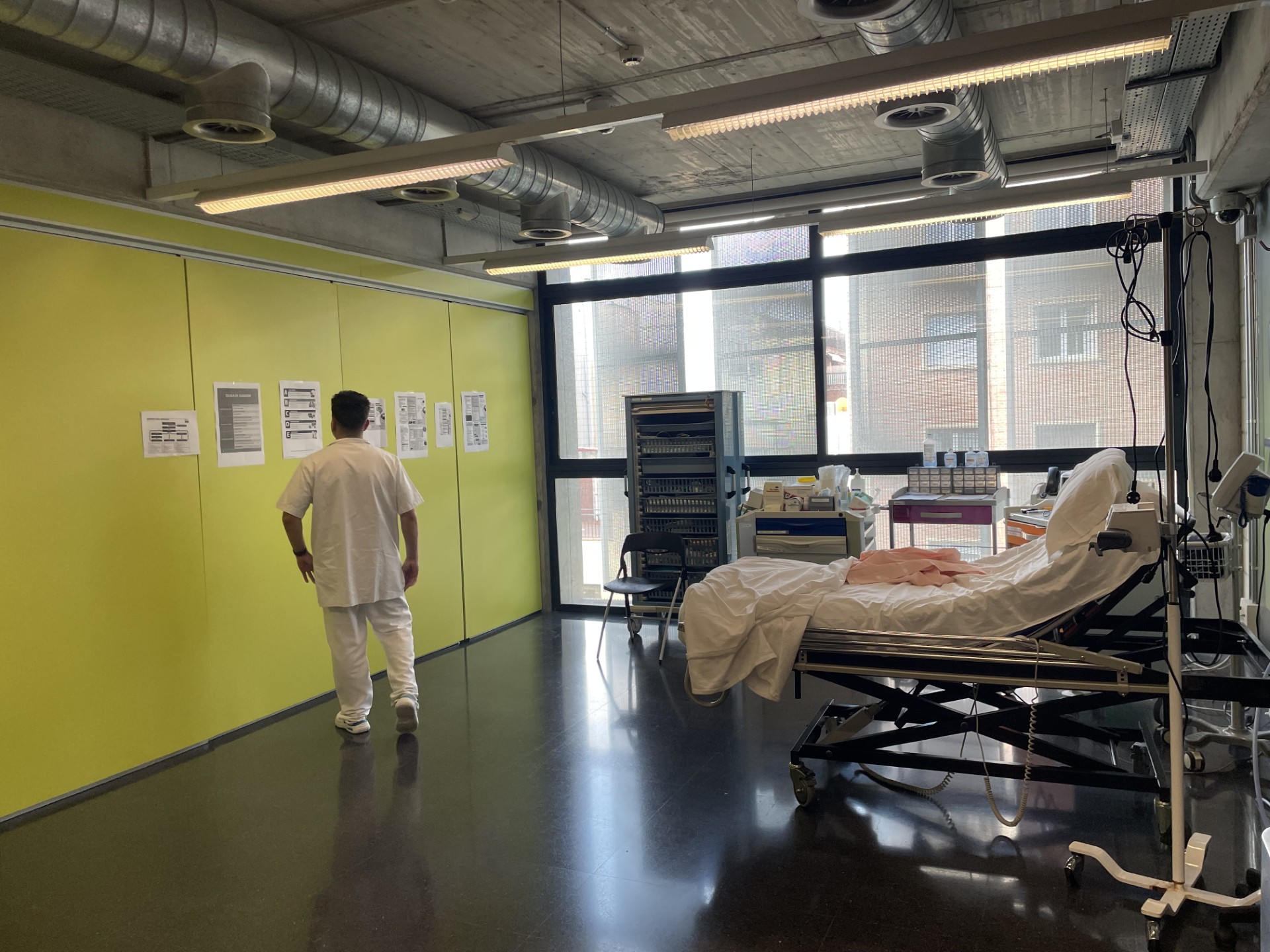 fotografia de l'aula hospital abans de simulacio de critics