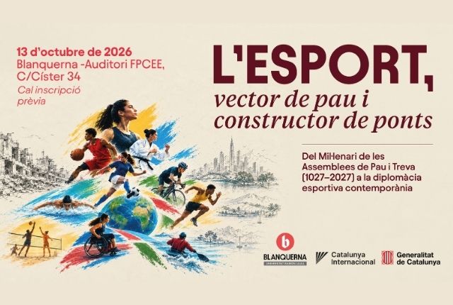 El grau en Relacions Internacionals i el grau en Sports Management organitzen una jornada que reunirà experts i representants d’institucions per explorar el potencial de l’esport com a eina de desenvolupament, diàleg i construcció de pau.