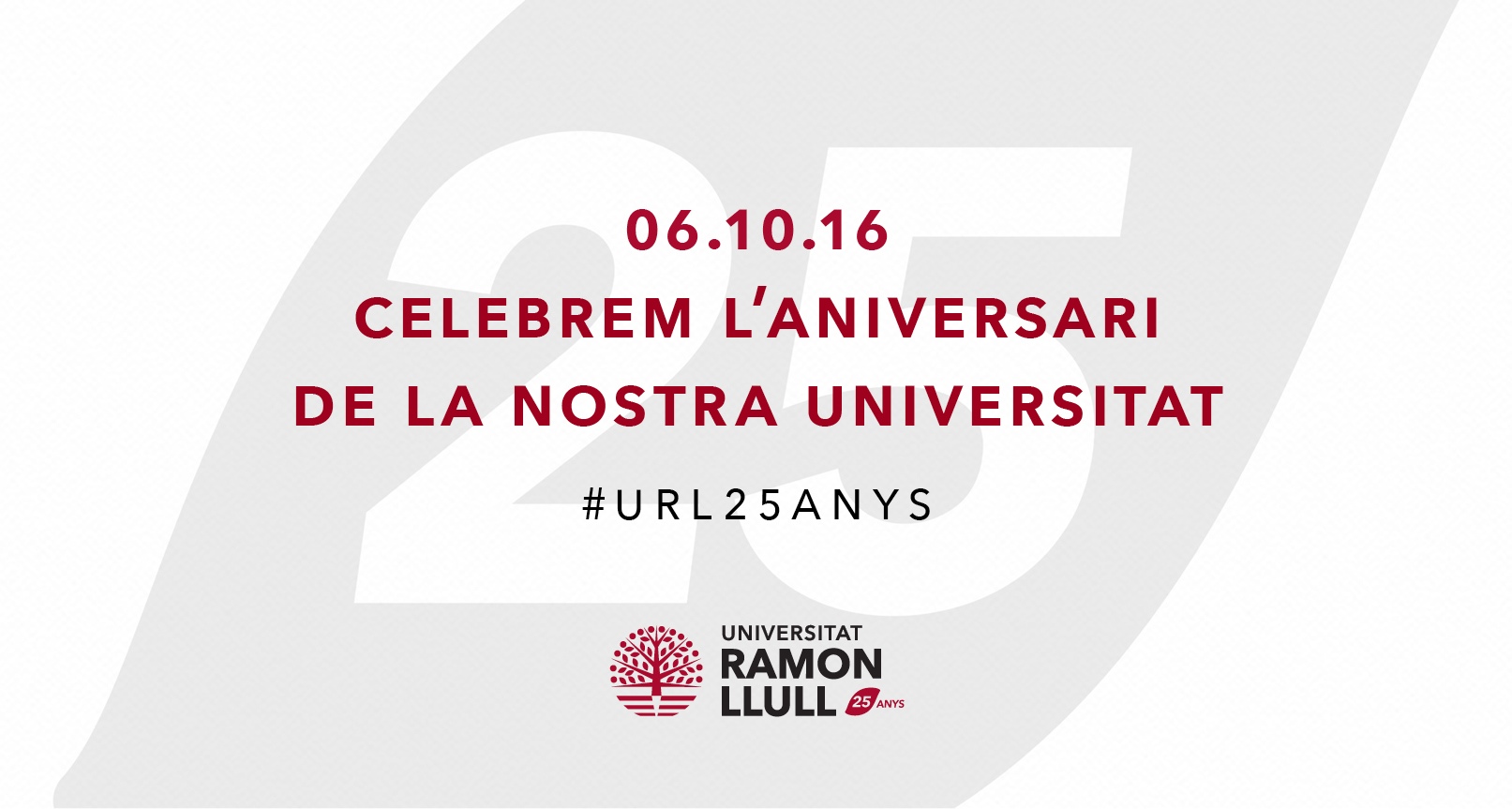 Celebració del 25è aniversari de la URL i acte inaugural del curs 2016-2017