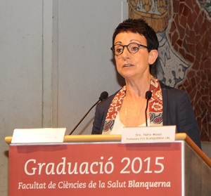 Carme Ruscalleda a la graduació de Blanquerna Salut