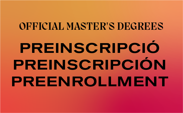 Abierta la preinscripción a los Másteres Universitarios