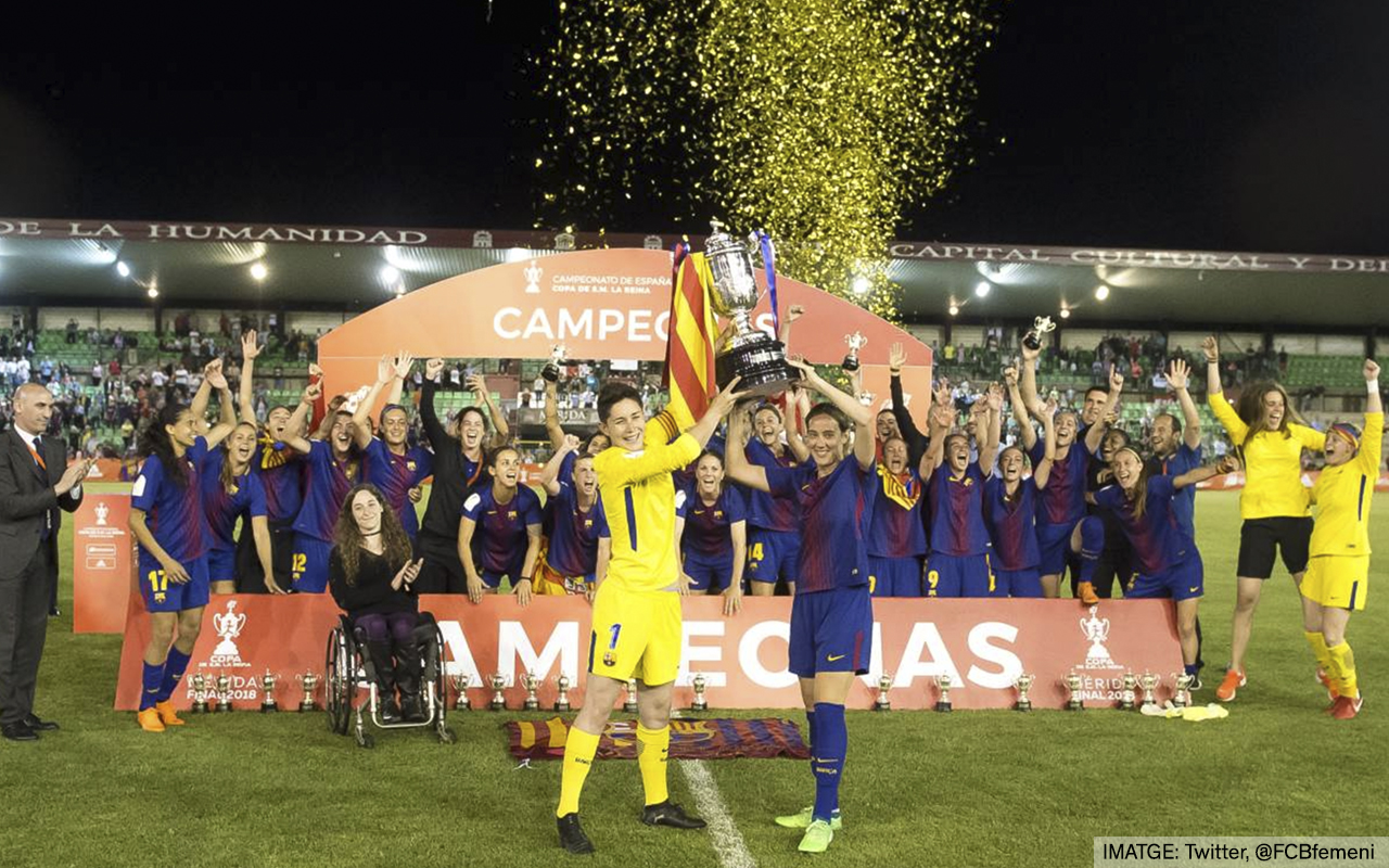 Estudiantes de Blanquerna-URL ganan la Copa de la Reina con el FC Barcelona femenino