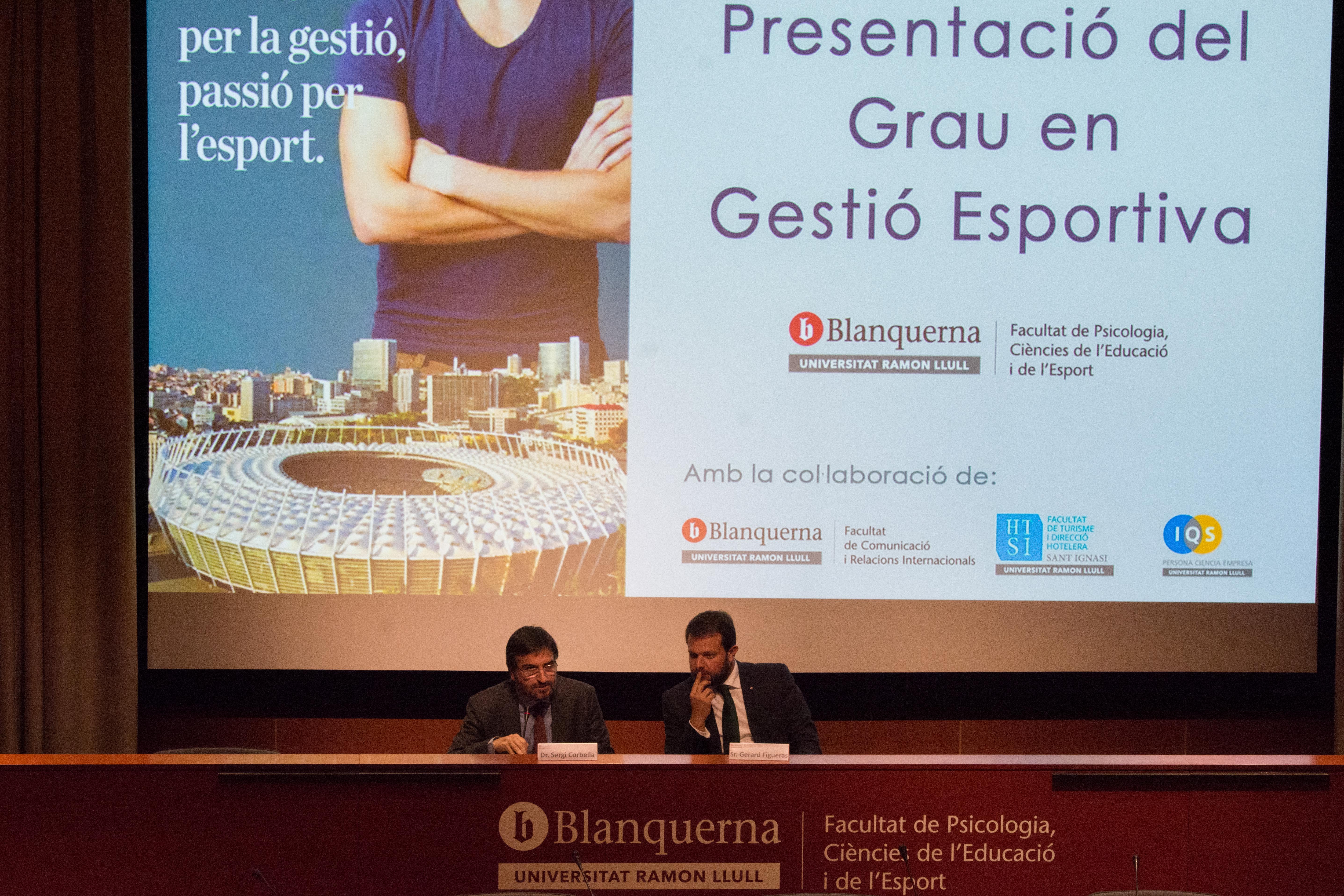 Presentació oficial del grau en Gestió Esportiva, únic a Catalunya