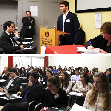 Estudiantes participan en una simulación del Tribunal Permanente de Arbitraje 