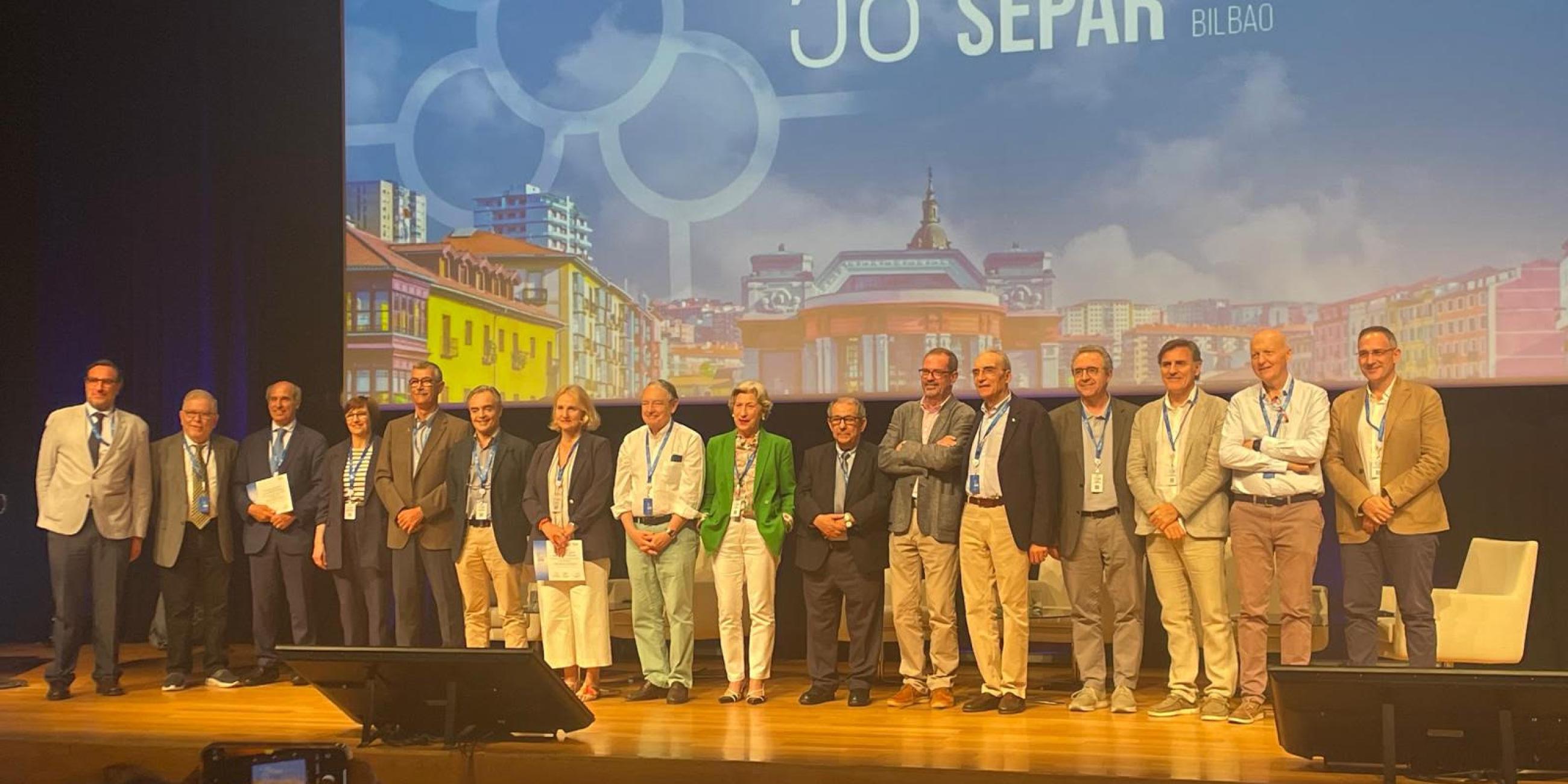Els guardonats durant el congrés
