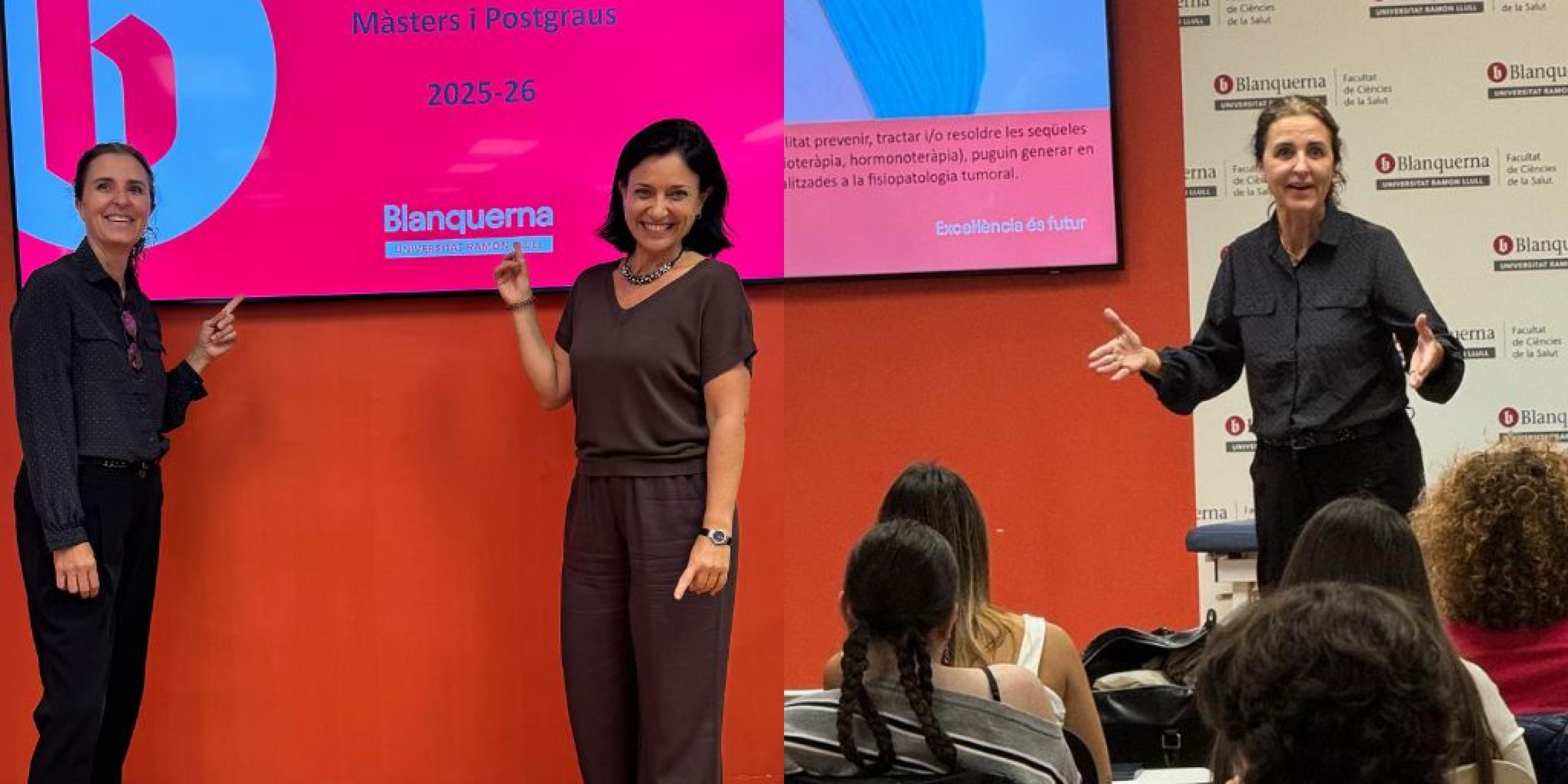 La Dra. Ines Ramirez i la professora anna montmany durant la sessió