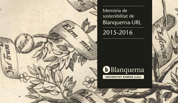 Portada Memòria Sosteniblitat 2015-16