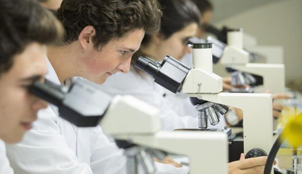 alumnes FCS al laboratori