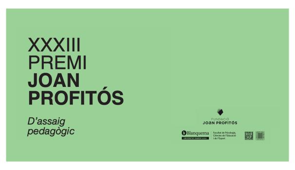 XXXIII Premi Joan Profitós