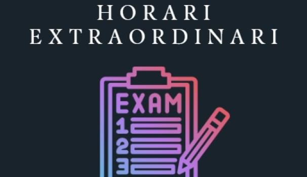 horari exàmens