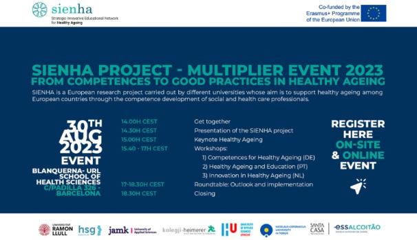 Acte de cloenda del projecte europeu SIENHA, el 30 d'agost a la tarda, a la Facultat de Ciències de la Salut Blanquerna-URL.