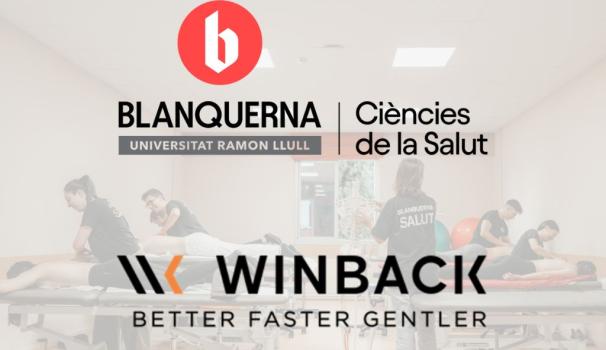collage de logo entre la Facultat de Ciències de la Salut i Winback