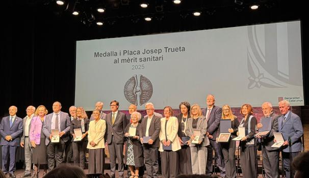 Els guardonats de l'acte posant