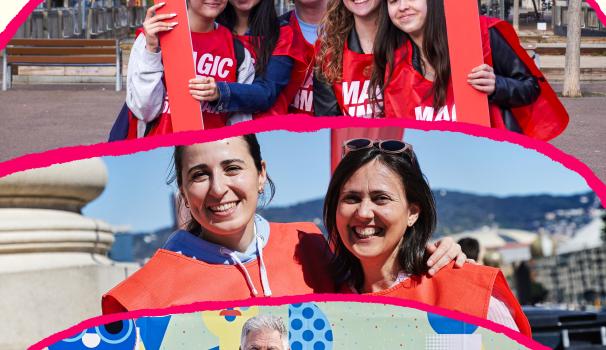 Imatge de voluntaris en la Magic Line SJD