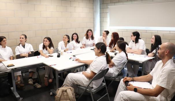 Alumnes durant la formació