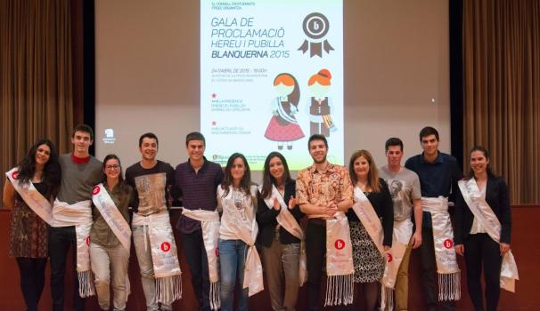 Adrian González y Patricia Bedoya proclamados Hereu y Pubilla Blanquerna 2015