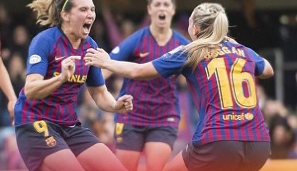 Estudiants de Blanquerna Salut, a la final de la UEFA Women's Champions League amb el FCB